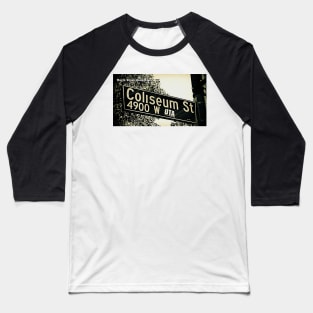 Coliseum Street, Los Angeles, California by Mistah Wilson Baseball T-Shirt